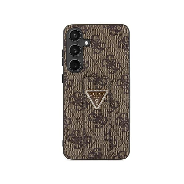 Guess Grip Stand 4G Triangle Strass-logo - Samsung Galaxy S24+ etui (brun)