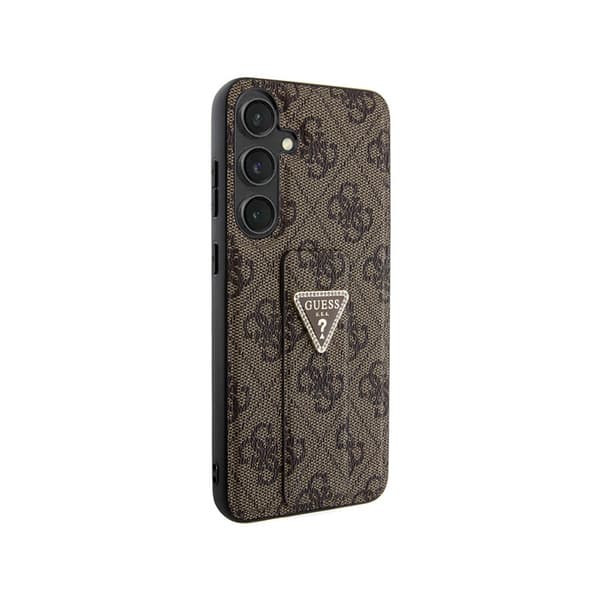 Guess Grip Stand 4G Triangle Strass-logo - Samsung Galaxy S24+ etui (brun)