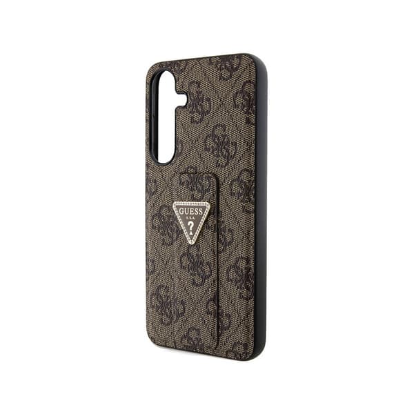 Guess Grip Stand 4G Triangle Strass-logo - Samsung Galaxy S24+ etui (brun)