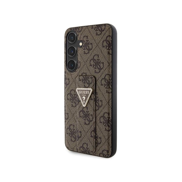 Guess Grip Stand 4G Triangle Strass-logo - Samsung Galaxy S24+ etui (brun)