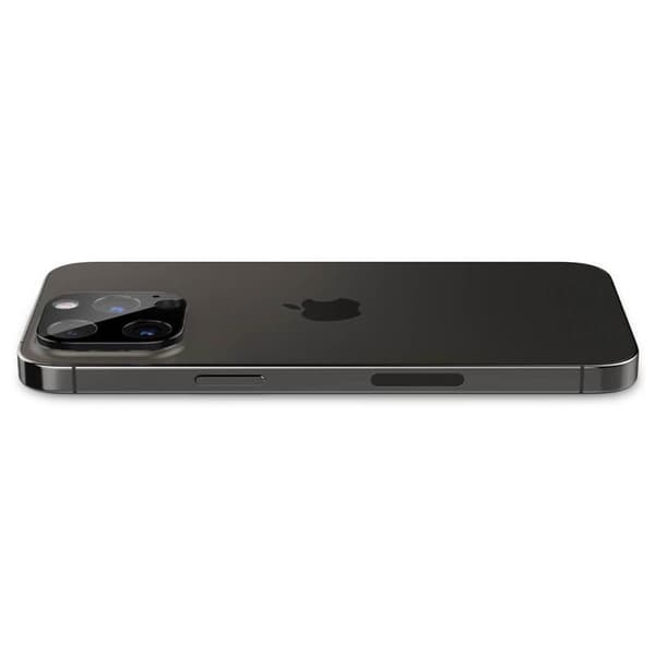 Spigen Optik.TR kameran linssisuoja 2 kpl - Linssin suojalasi iPhone 15 Prolle / 15 Pro Maxille / iPhone 14 Prolle / 14 Pro Maxille (musta)