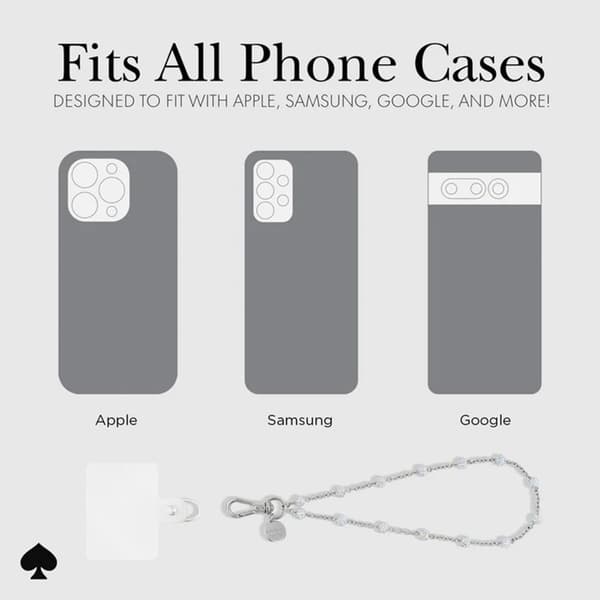 Kate Spade New York Universal Phone Charm Armbånd - Universal telefonsnor (Dazzle Chain Silver)