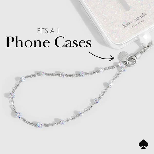 Kate Spade New York Universal Phone Charm Armbånd - Universal telefonsnor (Dazzle Chain Silver)