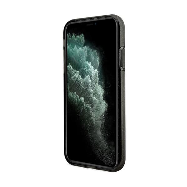 Karl Lagerfeld IML Glitter Karl & Choupette - iPhone 11-fodral (svart)