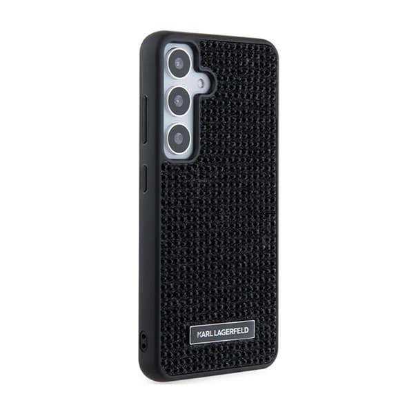 Karl Lagerfeld Rhinestone metalllogotyp - Samsung Galaxy S24+ fodral (svart)