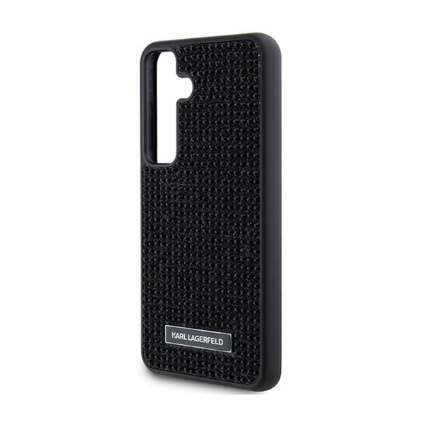 Karl Lagerfeld Rhinestone metalllogotyp - Samsung Galaxy S24+ fodral (svart)