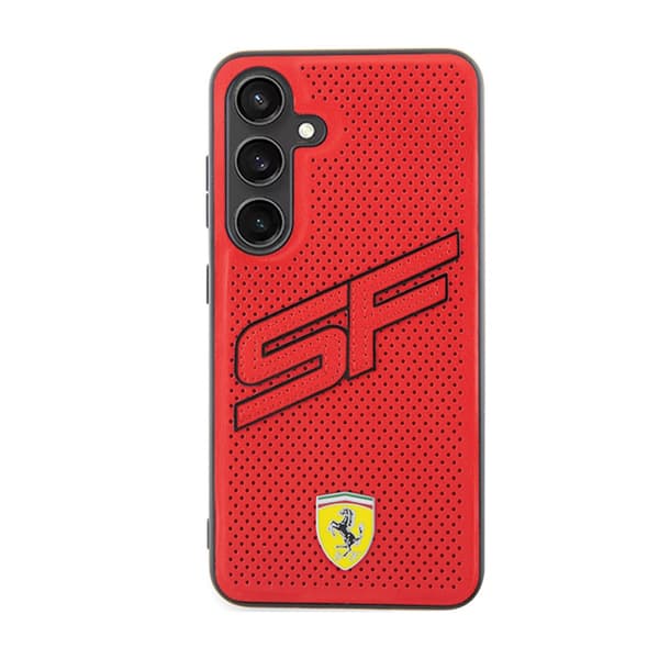 Ferrari Big SF Perforeret - Etui til Samsung Galaxy S24+ (rød)