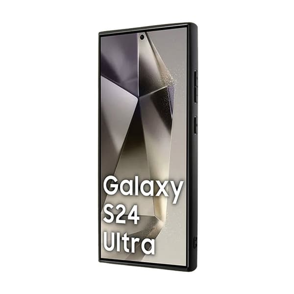 BMW Signature Læder Crossing Lines Pattern - Samsung Galaxy S24 Ultra Cover (sort)