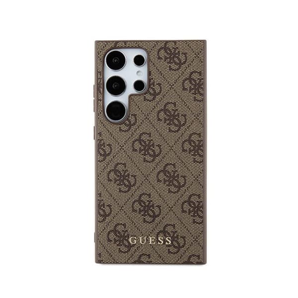 Guess 4G Metal Gold Logo - Samsung Galaxy S24 Ultra Cover (Brun)