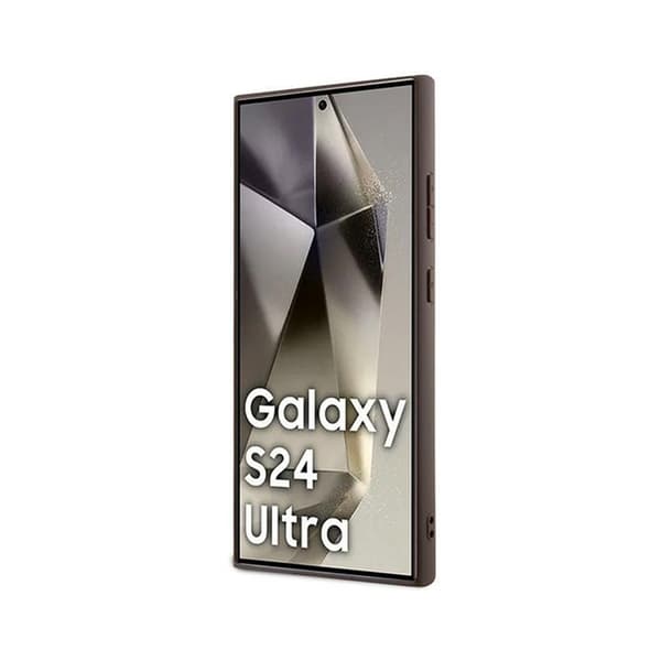 Guess 4G Metal Gold Logo - Samsung Galaxy S24 Ultra Cover (Brun)