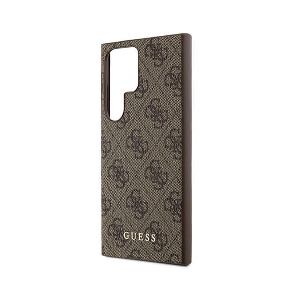 Guess 4G Metal Gold Logo - Samsung Galaxy S24 Ultra Cover (Brun)