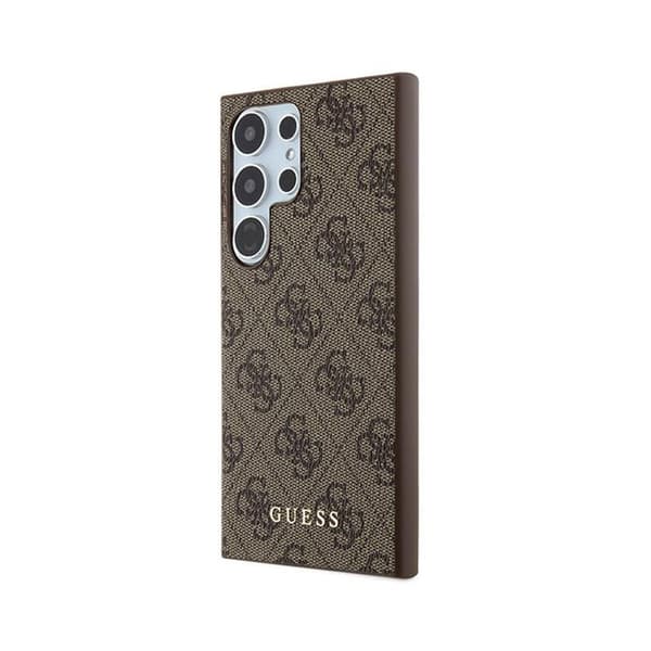 Guess 4G Metal Gold Logo - Samsung Galaxy S24 Ultra Cover (Brun)