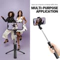 Miniatyrbillede 3 af 8: Crong SelfieGo Lite – Kompakt Bluetooth selfie stick-stativ (sort)