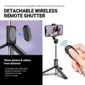 Miniatyrbillede 4 af 8: Crong SelfieGo Lite – Kompakt Bluetooth selfie stick-stativ (sort)