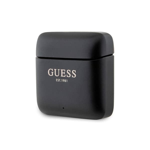 Guess trykt logo - TWS Bluetooth-øretelefoner + opladningsetui (sort)