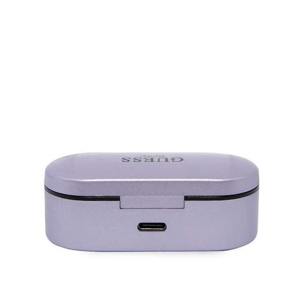 Guess True Wireless Earphones BT5.0 5H - TWS-nappikuulokkeet + latauskotelo (violetti)