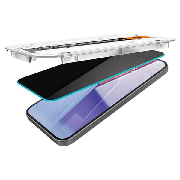 Spigen GLAS.TR EZ FIT Privacy - Karkaistu lasi tietosuojasuodattimella iPhone 15:lle