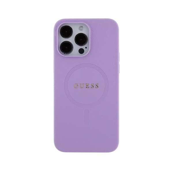 Guess Saffiano MagSafe - iPhone 15 Pro Max -kotelo (violetti)