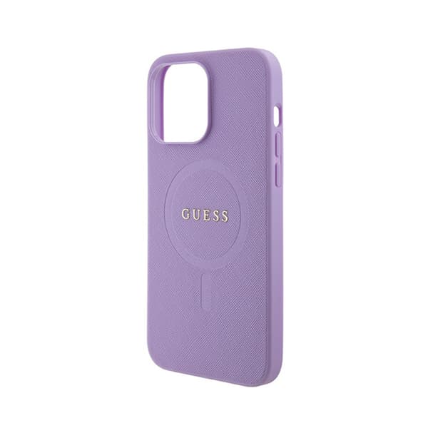 Guess Saffiano MagSafe - iPhone 15 Pro Max -kotelo (violetti)