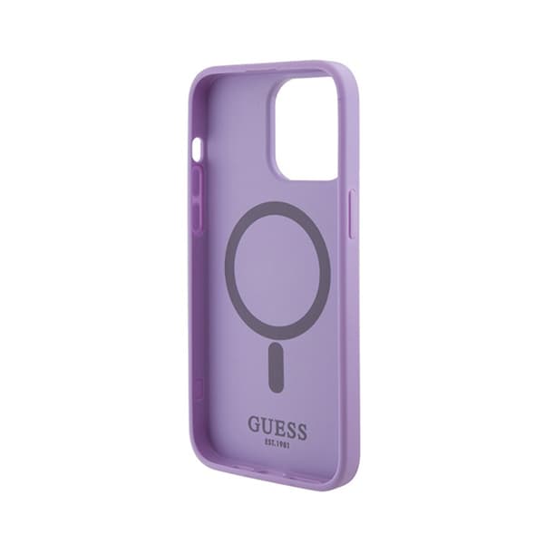 Guess Saffiano MagSafe - iPhone 15 Pro Max -kotelo (violetti)