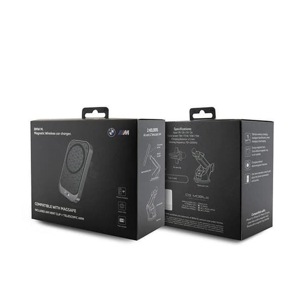 BMW MagSafe M Edition - Magneettinen autoteline 15 W langattomalla latauksella (musta)