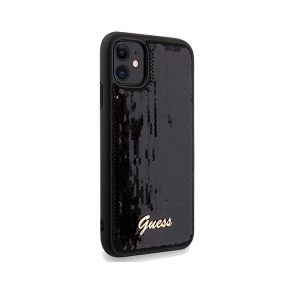 Guess Sequin Script Metal - iPhone 11 cover (sort)