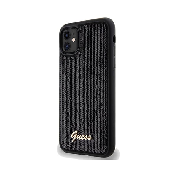 Guess Sequin Script Metal - iPhone 11 cover (sort)