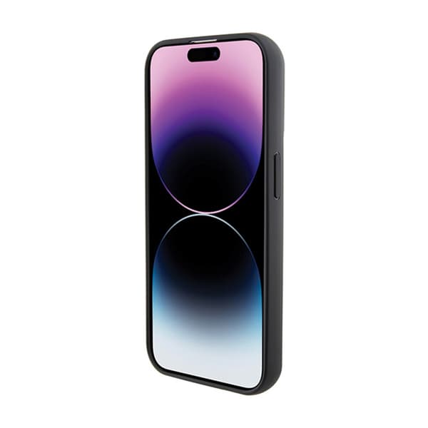 Karl Lagerfeld Gripstand Saffiano Choupette Pins - iPhone 14 Pro -kotelo (musta)