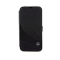 Pikkukuva 3 / 7: Mercedes Booktype Leather Wave Pattern - iPhone 15 Pro -kuori (musta)