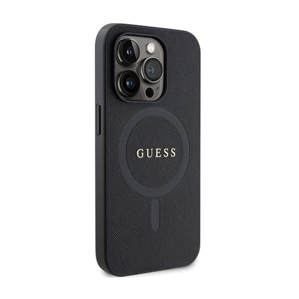 Guess Saffiano MagSafe - iPhone 14 Pro Max -kotelo (musta)