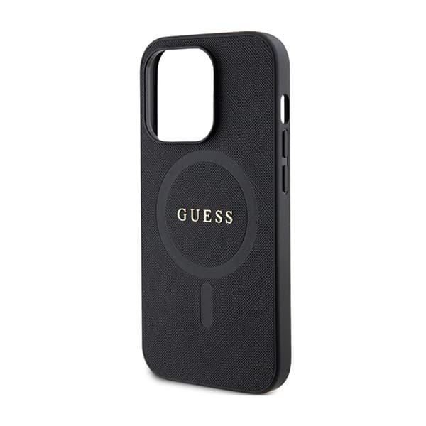 Guess Saffiano MagSafe - iPhone 14 Pro Max -kotelo (musta)