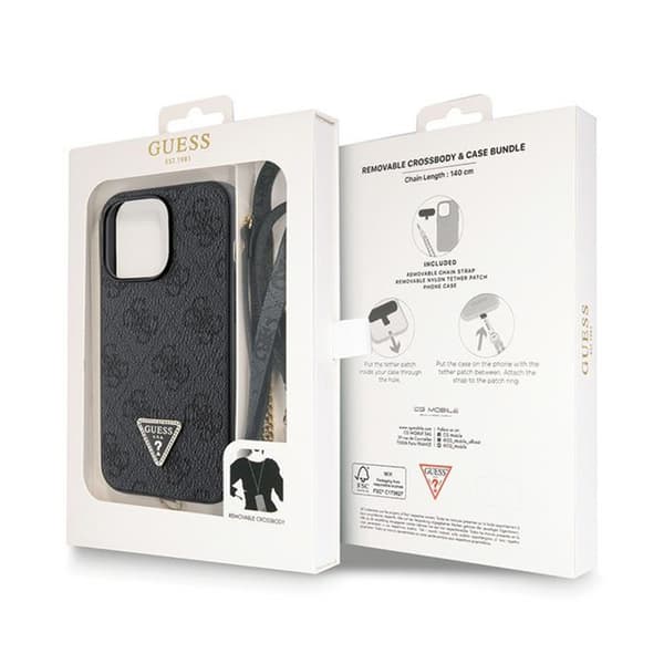 Guess Crossbody 4G metallogo - iPhone 13 Pro-cover (sort)
