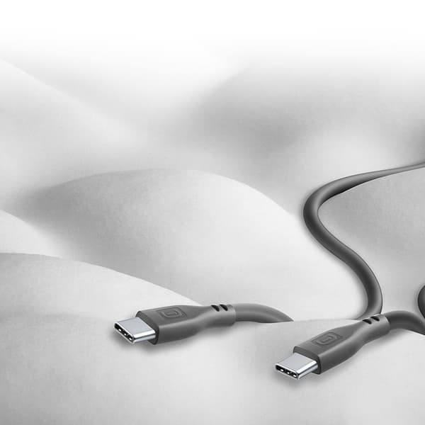 Cellularline blødt kabel - USB-C til USB-C-kabel 1,2 m (sort)