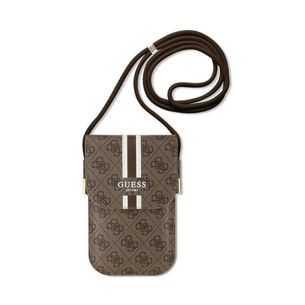 Guess 4G Stripes - Crossbody-puhelinlaukku (ruskea)