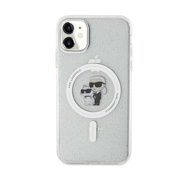 Karl Lagerfeld Karl & Choupette Glitter MagSafe - iPhone 11 etui (gennemsigtig)