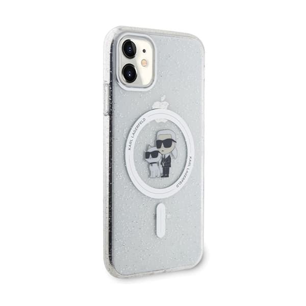 Karl Lagerfeld Karl & Choupette Glitter MagSafe - iPhone 11 etui (gennemsigtig)