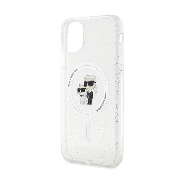 Karl Lagerfeld Karl & Choupette Glitter MagSafe - iPhone 11 etui (gennemsigtig)