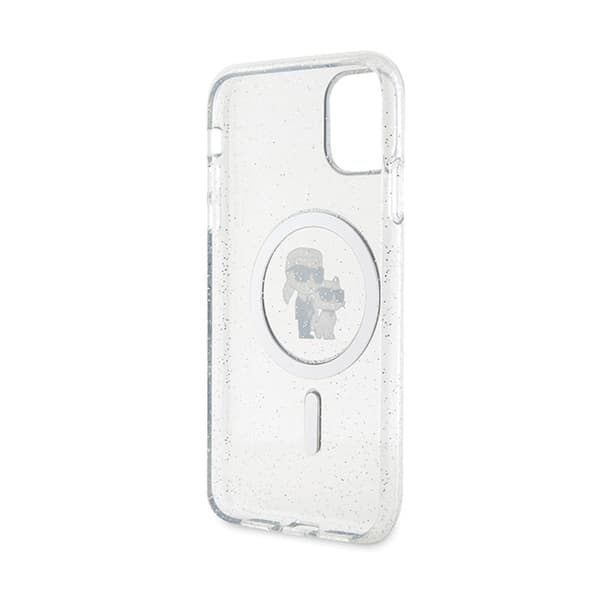 Karl Lagerfeld Karl & Choupette Glitter MagSafe - iPhone 11 etui (gennemsigtig)