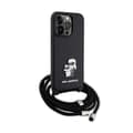 Pikkukuva 3 / 7: Karl Lagerfeld Crossbody Saffiano Metal Pin Karl & Choupette - iPhone 13 Pro -kotelo (musta)