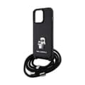 Pikkukuva 5 / 7: Karl Lagerfeld Crossbody Saffiano Metal Pin Karl & Choupette - iPhone 13 Pro -kotelo (musta)
