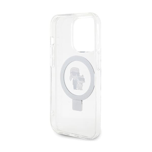 Karl Lagerfeld Ring Stand Karl & Choupette MagSafe - iPhone 14 Pro Cover (hvid)