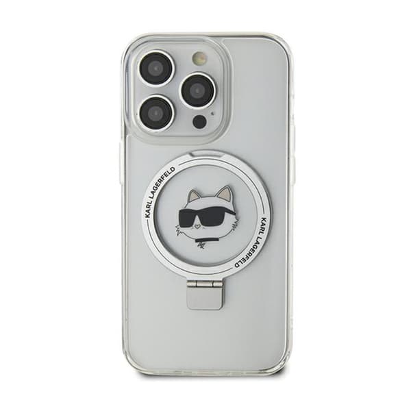 Karl Lagerfeld Ring Stand Choupette Head MagSafe - iPhone 15 Pro Max etui (hvid)