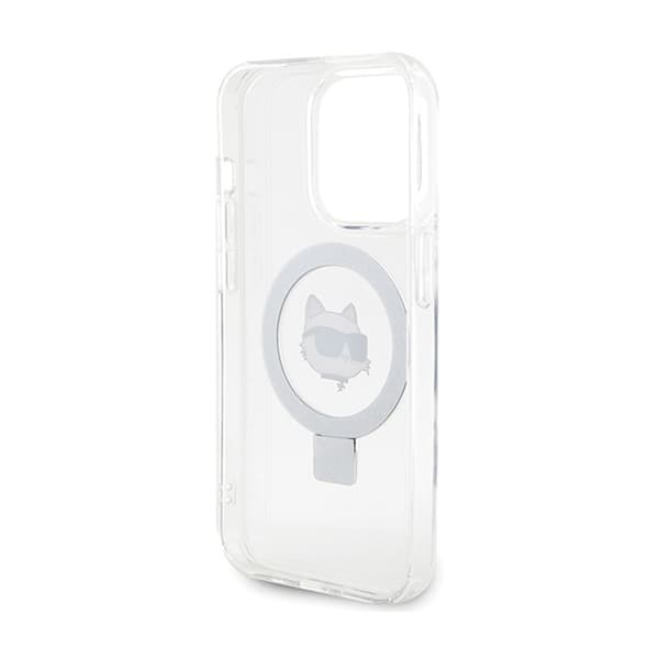 Karl Lagerfeld Ring Stand Choupette Head MagSafe - iPhone 15 Pro Max etui (hvid)