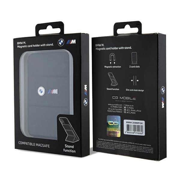 BMW Wallet Cardslot Stand MagSafe M Edition Collection - Magnetisk plånbok med stativfunktion (svart)