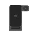 Miniatyrbild 4 av 10: Crong PowerSpot Pivot Stand - 3in1 trådlös laddare för iPhone, Samsung & Android, Galaxy Watch och TWS-hörlurar (svarta)