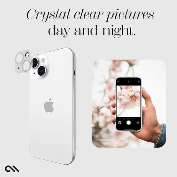 Case-Mate Sparkle Lens Protector - Beskyttelsesglas til iPhone 15 / iPhone 15 Plus kamera (Twinkle)