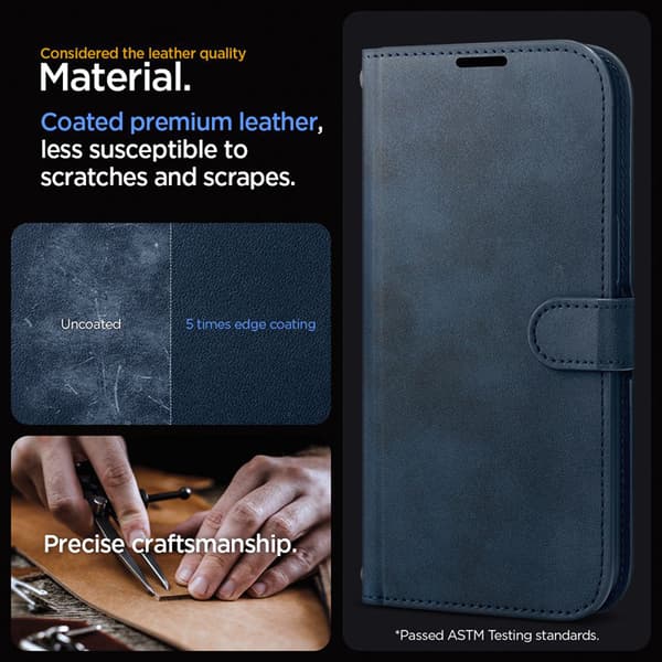 Spigen Wallet S Pro - Cover til iPhone 15 Pro (Navy)