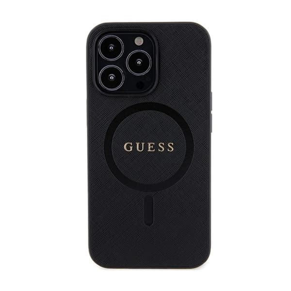 Guess Saffiano MagSafe - iPhone 13 Pro etui (sort)