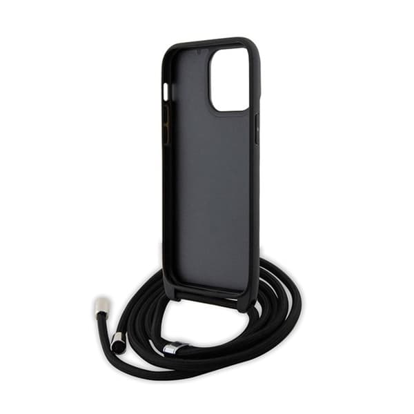Karl Lagerfeld Crossbody Saffiano Metal Pin Karl & Choupette - iPhone 14 Pro Max -kotelo (musta)