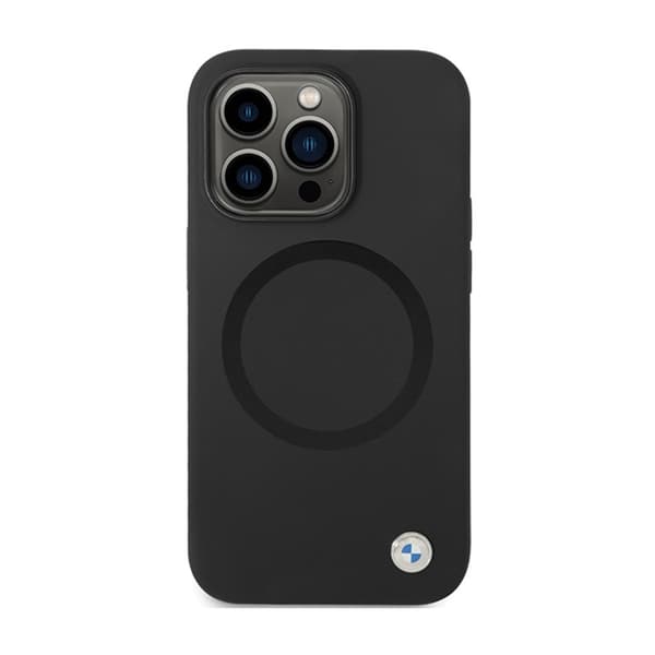 BMW Signature Liquid Silicone MagSafe - iPhone 14 Pro -kotelo (musta)